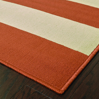 Oriental Weavers Riviera 4768B Orange/Ivory Area Rug Corner