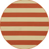 Oriental Weavers Riviera 4768B Orange/Ivory Area Rug 7' 10'' Round