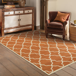 Oriental Weavers Riviera 4770D Orange/Ivory Area Rug Lifestyle Image