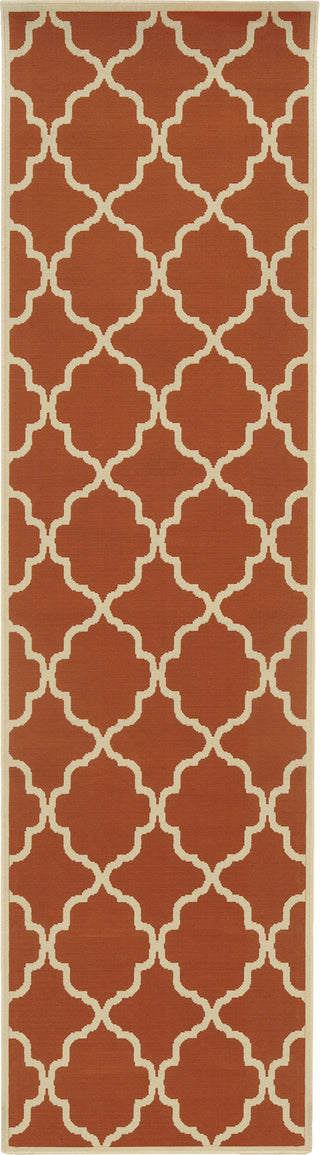 Oriental Weavers Riviera 4770D Orange/Ivory Area Rug Runner