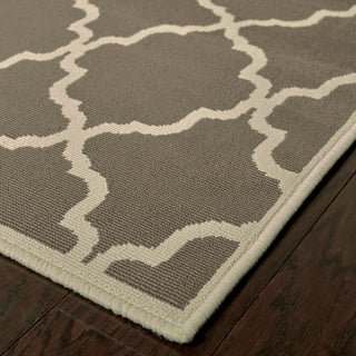 Oriental Weavers Riviera 4770W Charcoal/Ivory Area Rug Corner Featured