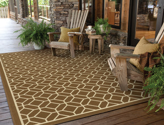 Oriental Weavers Riviera 4771L Brown/Ivory Area Rug RoomScene Feature