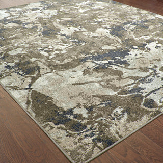 Oriental Weavers Rowan 537E4 Grey/ Ivory Area Rug Detail Shot Feature