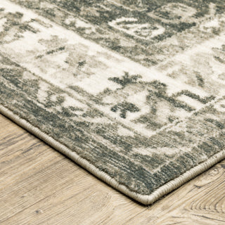 Oriental Weavers Savoy 28105 Charcoal/ Ivory Area Rug Corner Image