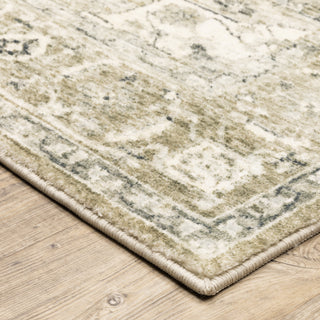 Oriental Weavers Savoy 28108 Green/ Ivory Area Rug Corner Image