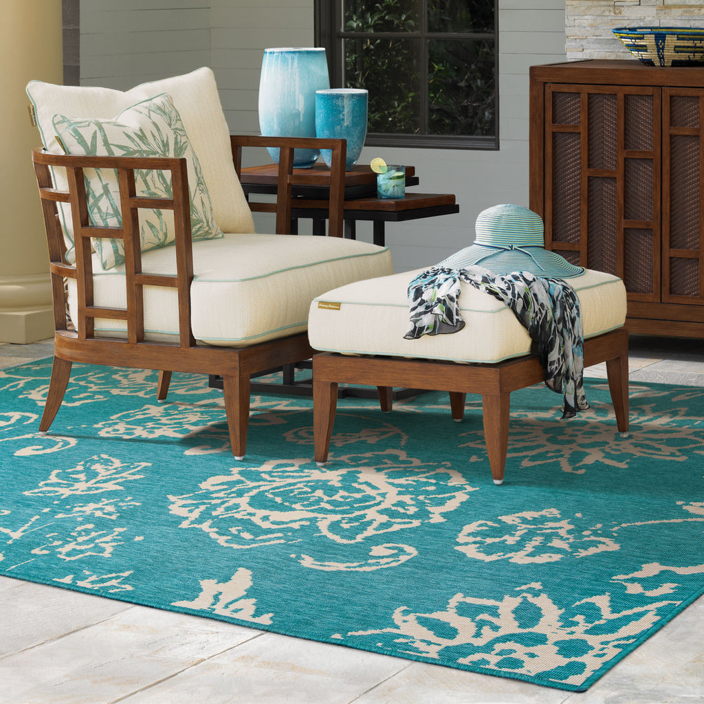 Tommy Bahama Seaside 4922L Teal Area Rug Roomshot Feature