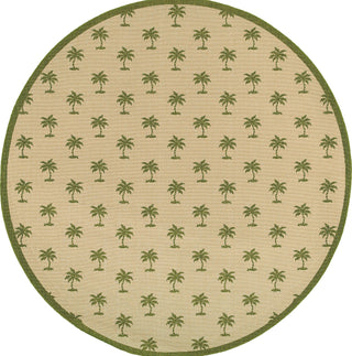 Oriental Weavers Seaside 7126G Beige/Green Area Rug Round