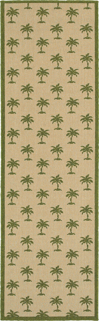 Oriental Weavers Seaside 7126G Beige/Green Area Rug Runner