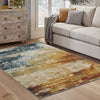Oriental Weavers Sedona 6365A Blue/Red Area Rug Lifestyle Image Feature