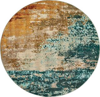 Oriental Weavers Sedona 6365A Blue/Red Area Rug Round Image