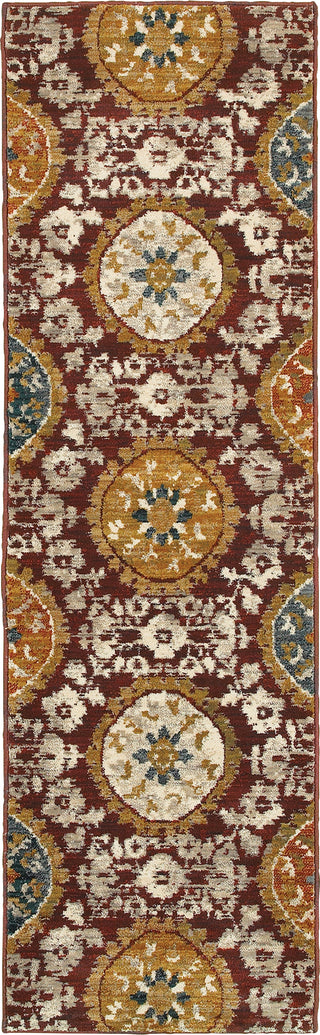 Oriental Weavers Sedona 6366A Red/Gold Area Rug 2'3'' X 7'6'' Runner