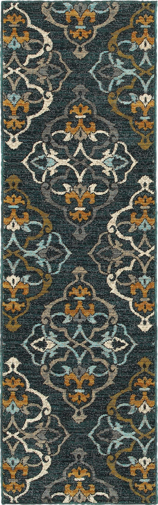 Oriental Weavers Sedona 6368B Blue/Gold Area Rug 2'3'' X 7'6'' Runner