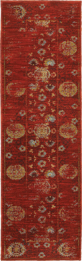 Oriental Weavers Sedona 6386E Red/Gold Area Rug 2'3'' X 7'6'' Runner