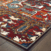 Oriental Weavers Sedona 9575A Red Orange Area Rug Corner Featured