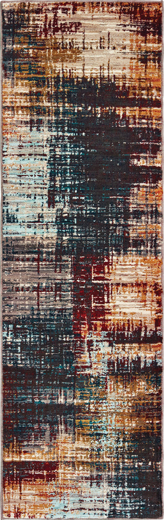 Oriental Weavers Sedona 9584A Blue Gold Area Rug Runner Image