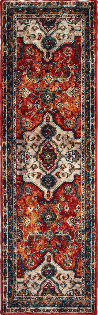 Oriental Weavers Sedona 9589A Orange Blue Area Rug 2'3'' X 7'6'' Runner Image