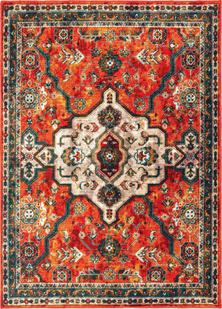 Oriental Weavers Sedona 9589A Orange Blue Area Rug main image featured