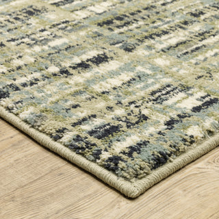 Oriental Weavers Seneca SE01A Beige/Green Area Rug Corner On Wood