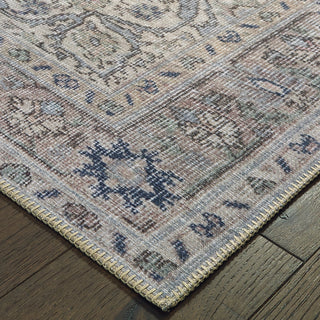 Oriental Weavers Sofia 85817 Blue Grey Area Rug Corner Image