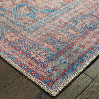 Oriental Weavers Sofia 85819 Red Blue Area Rug Corner Image