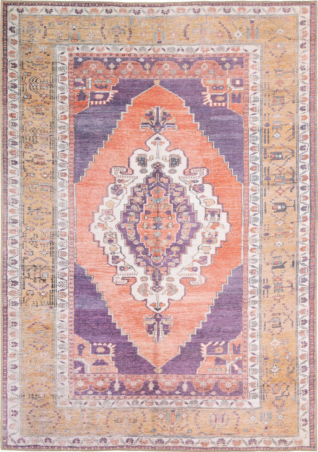 Oriental Weavers Sofia 85822 Purple/ Gold Area Rug Main Image Featured