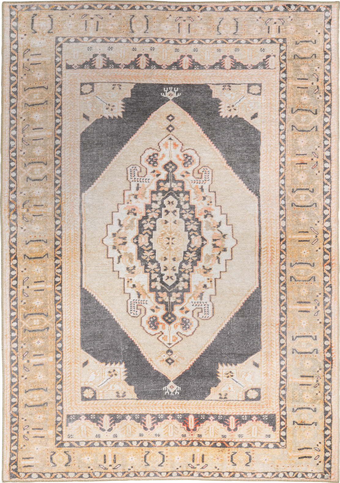 Oriental Weavers Sofia 85823 Gold/ Charcoal Area Rug Main Image Featured