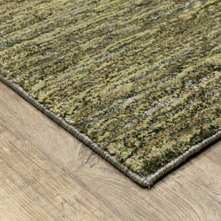 Oriental Weavers Strada STR05 Green/ Beige Area Rug Corner On Wood