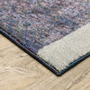 Oriental Weavers Strada STR08 Blue/ Purple Area Rug Corner On Wood