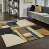 Oriental Weavers Strada STR01 Gold/ Blue Area Rug Lifestyle Image Feature
