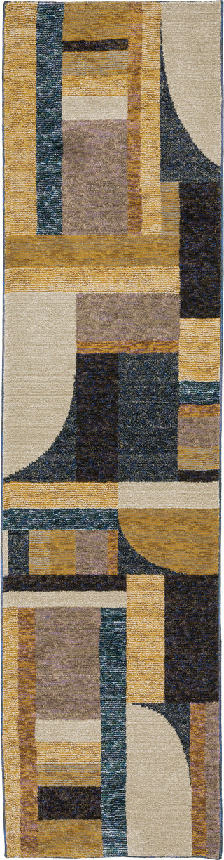 Oriental Weavers Strada STR01 Gold/ Blue Area Rug Runner Image