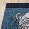 Oriental Weavers Strada STR08 Blue/ Purple Area Rug Corner On Wood