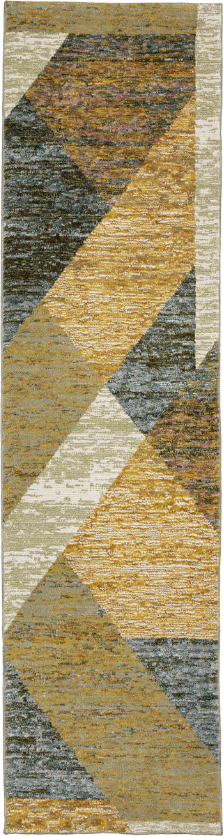 Oriental Weavers Strada STR09 Gold/ Blue Area Rug Runner Image