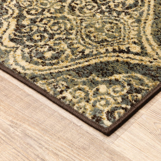 Oriental Weavers Stratton 4960C Blue/Ivory Area Rug Corner