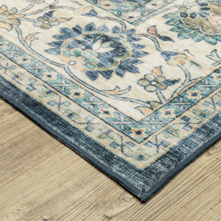 Oriental Weavers Sumter SUM02 Blue/Ivory Area Rug Corner Image