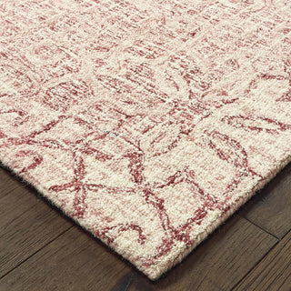 Oriental Weavers Tallavera 55601 Pink Ivory Area Rug Corner Featured