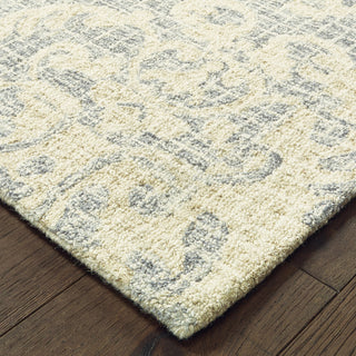 Oriental Weavers Tallavera 55604 Blue Ivory Area Rug Corner Featured