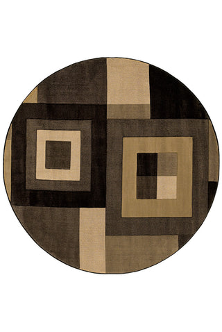 Oriental Weavers Tones 220D5 Brown/Beige Area Rug 8' Round