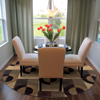 Oriental Weavers Tones 052J5 Brown/Beige Area Rug Roomshot