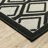 Oriental Weavers Torrey 4151G Beige/ Black Area Rug Corner On Wood