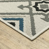 Oriental Weavers Torrey 004Y1 Beige/ Blue Area Rug Corner On Wood
