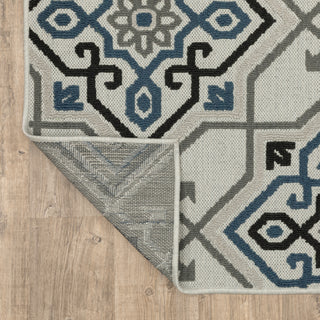 Oriental Weavers Torrey 004Y1 Beige/ Blue Area Rug Backing Image