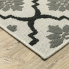 Oriental Weavers Torrey 5562E Beige/ Black Area Rug Corner On Wood