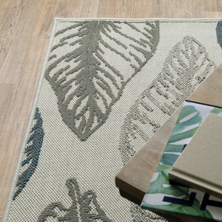 Oriental Weavers Torrey 5570Y Beige/ Grey Area Rug Corner On Wood Featured