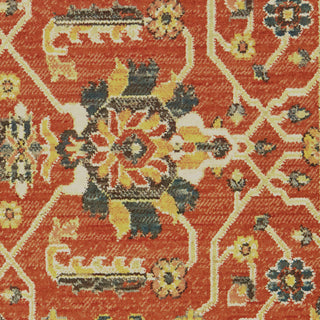 Oriental Weavers Toscana 9537C Orange Blue Area Rug Close-up Image