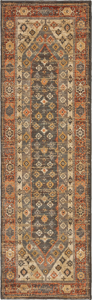 Oriental Weavers Toscana 9545D Orange Blue Area Rug Runner Image