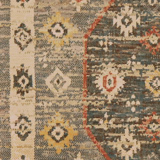 Oriental Weavers Toscana 9545D Orange Blue Area Rug Close-up Image