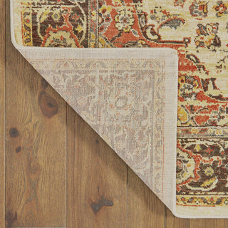 Oriental Weavers Toscana 9551A Ivory Orange Area Rug Backing Image