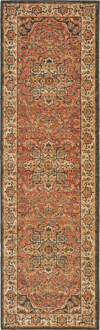 Oriental Weavers Toscana 9551B Orange Ivory Area Rug Runner Image