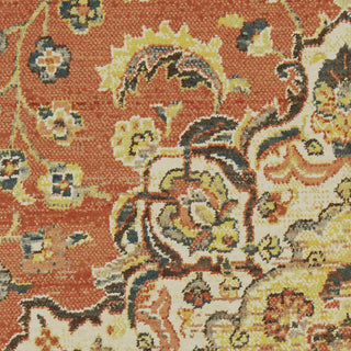 Oriental Weavers Toscana 9551B Orange Ivory Area Rug Close-up Image