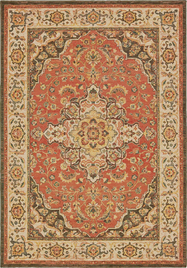 Oriental Weavers Toscana 9551B Orange Ivory Area Rug main image